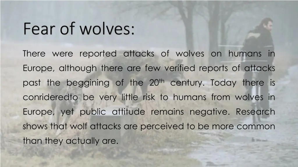 fear of wolves