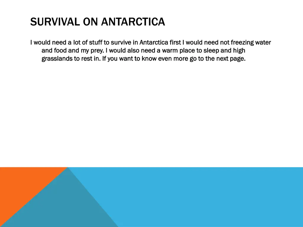 survival on antarctica