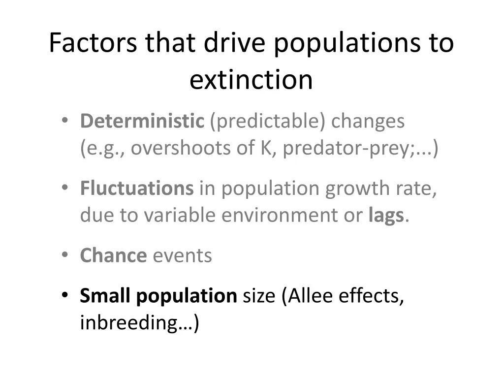 factors that drive populations to extinction 3