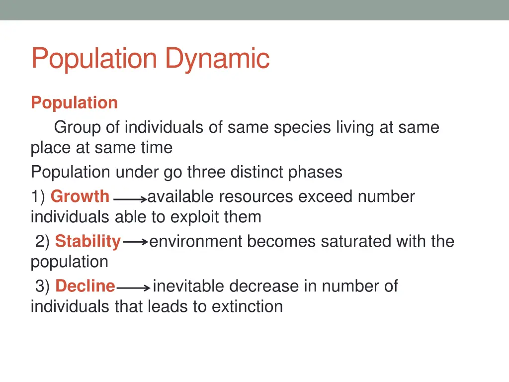 population dynamic