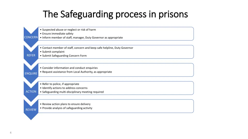 the safeguarding process in prisons