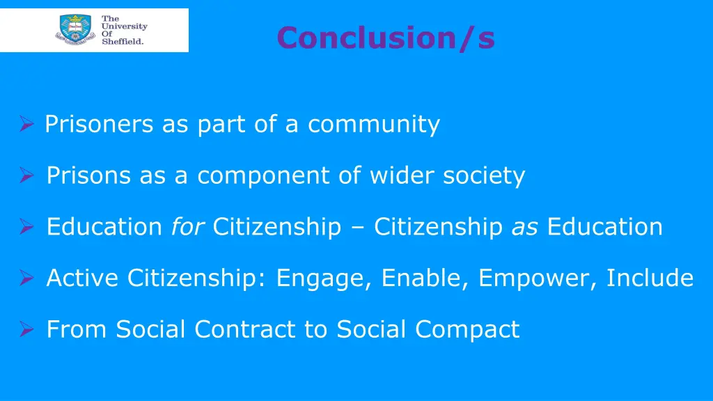 conclusion s