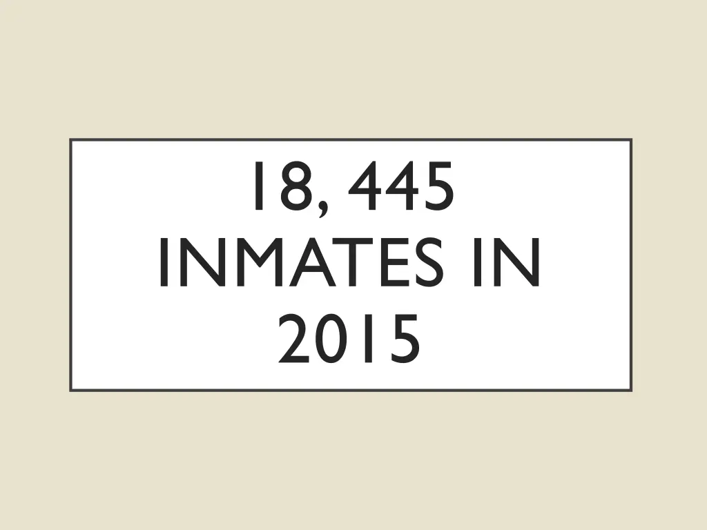 18 445 inmates in 2015