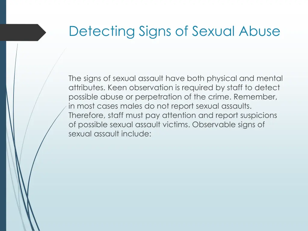 detecting signs of sexual abuse