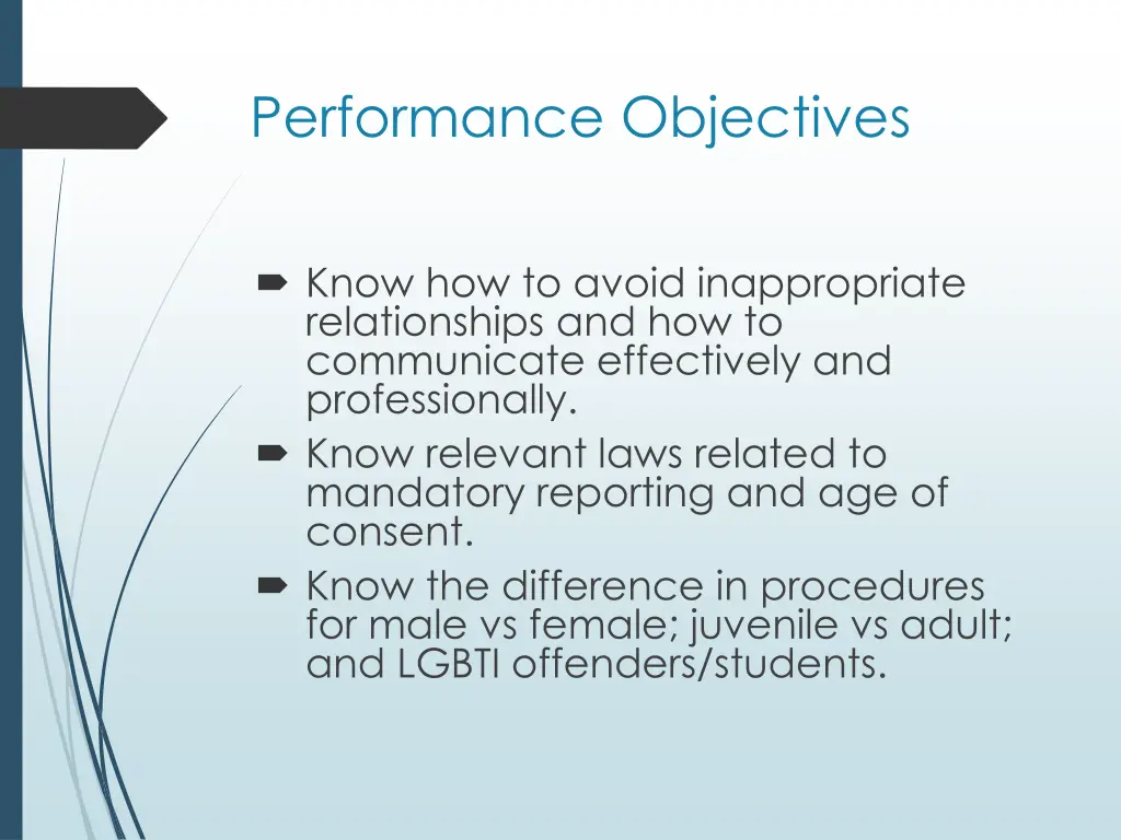 performance objectives 2