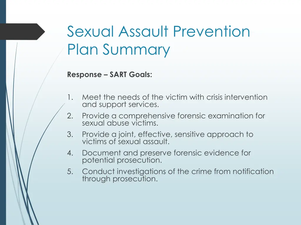 sexual assault prevention plan summary 10