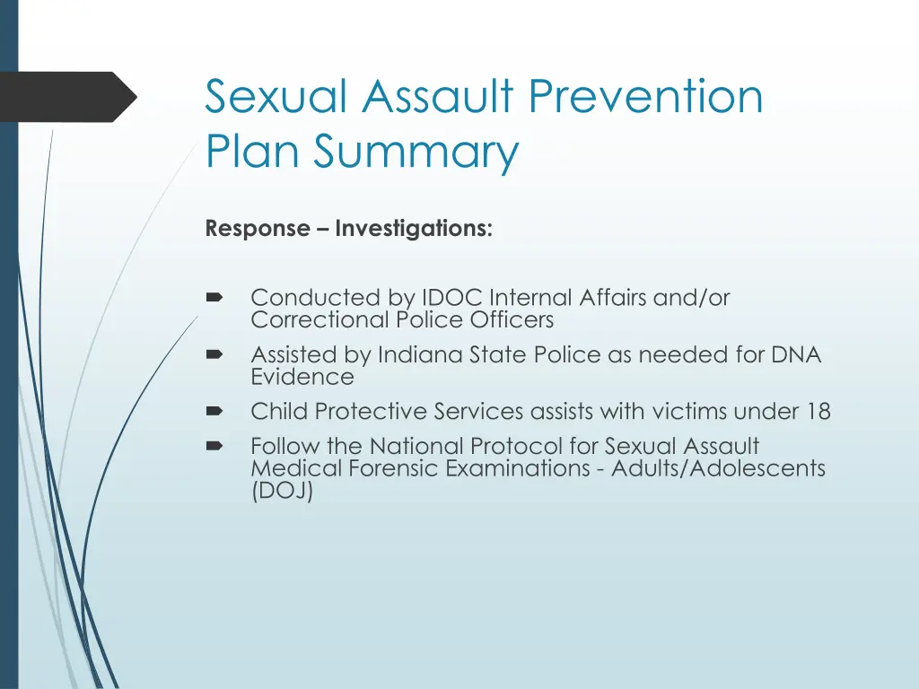 sexual assault prevention plan summary 11