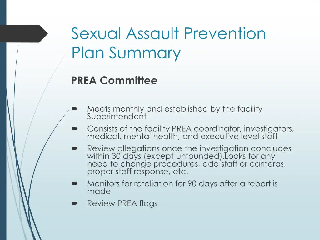 sexual assault prevention plan summary 2