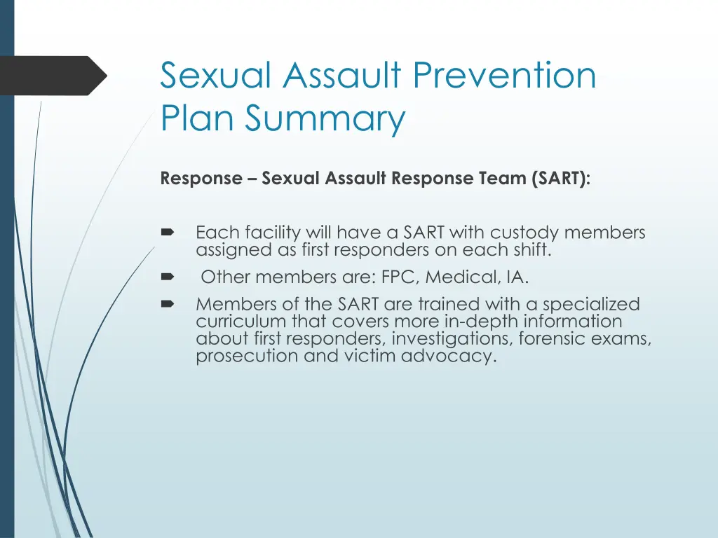 sexual assault prevention plan summary 9