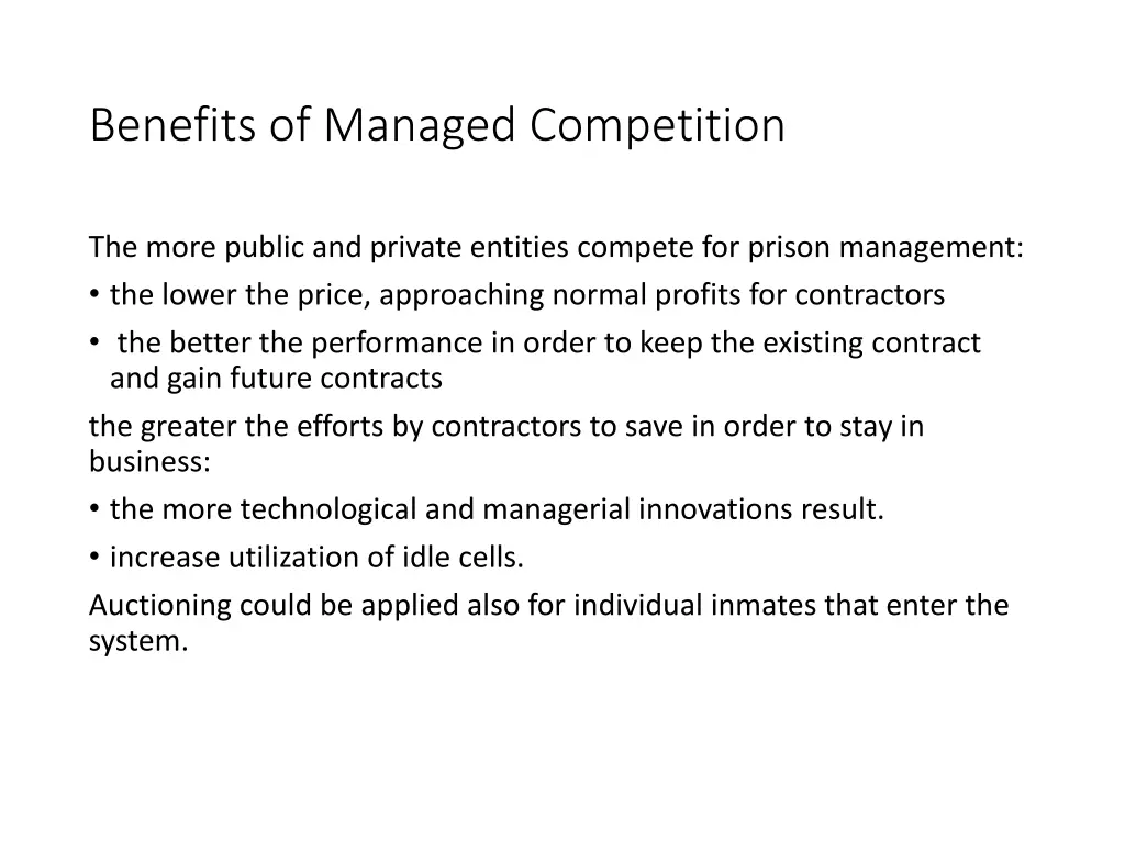 benefits of managed competition 1