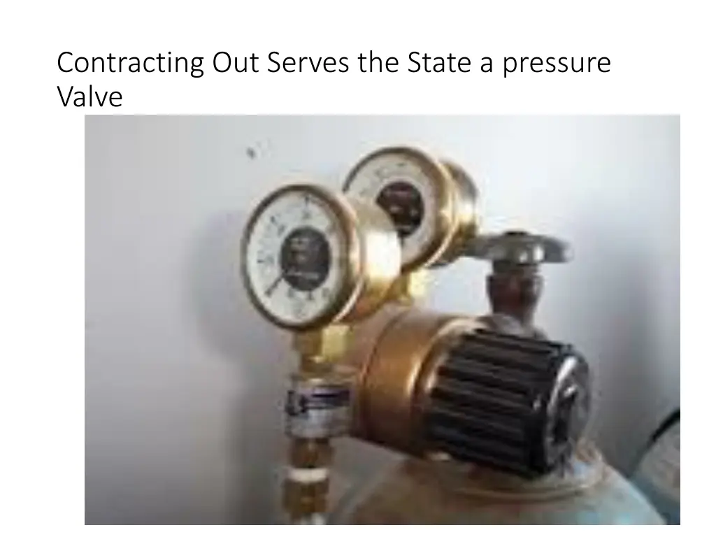 contracting out serves the state a pressure valve