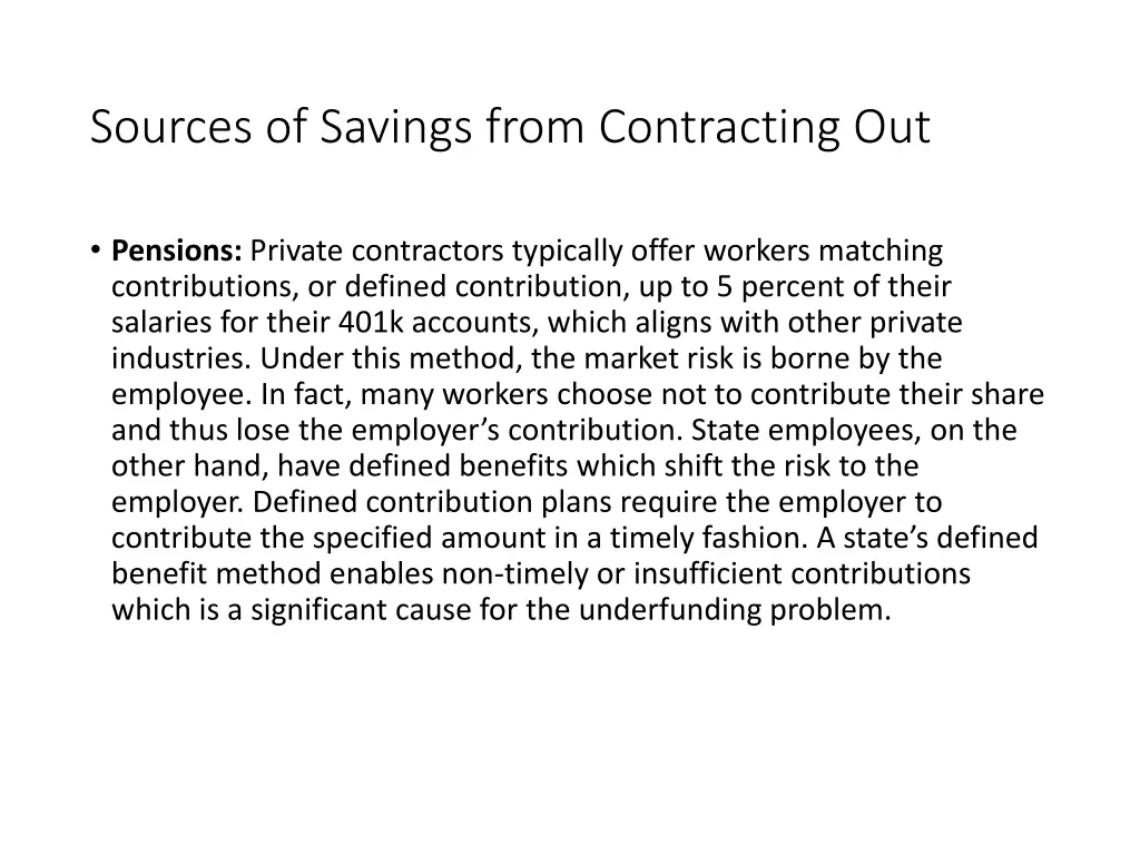 sources of savings from contracting out 2