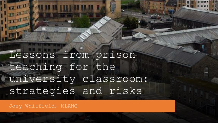 lessons from prison teaching for the university