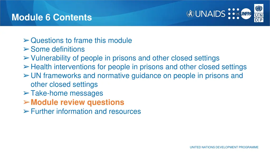 module 6 contents 6