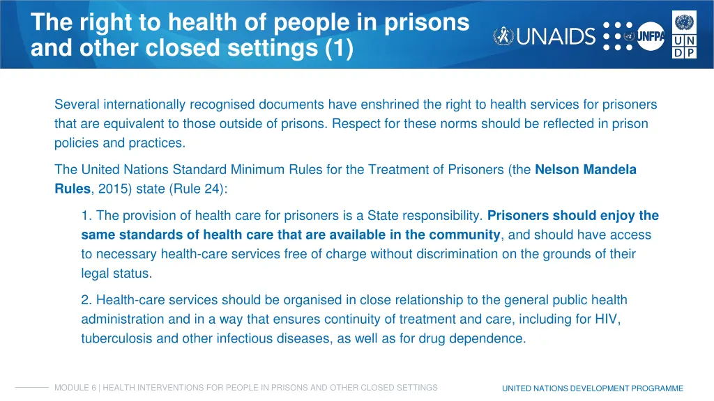 the right to health of people in prisons