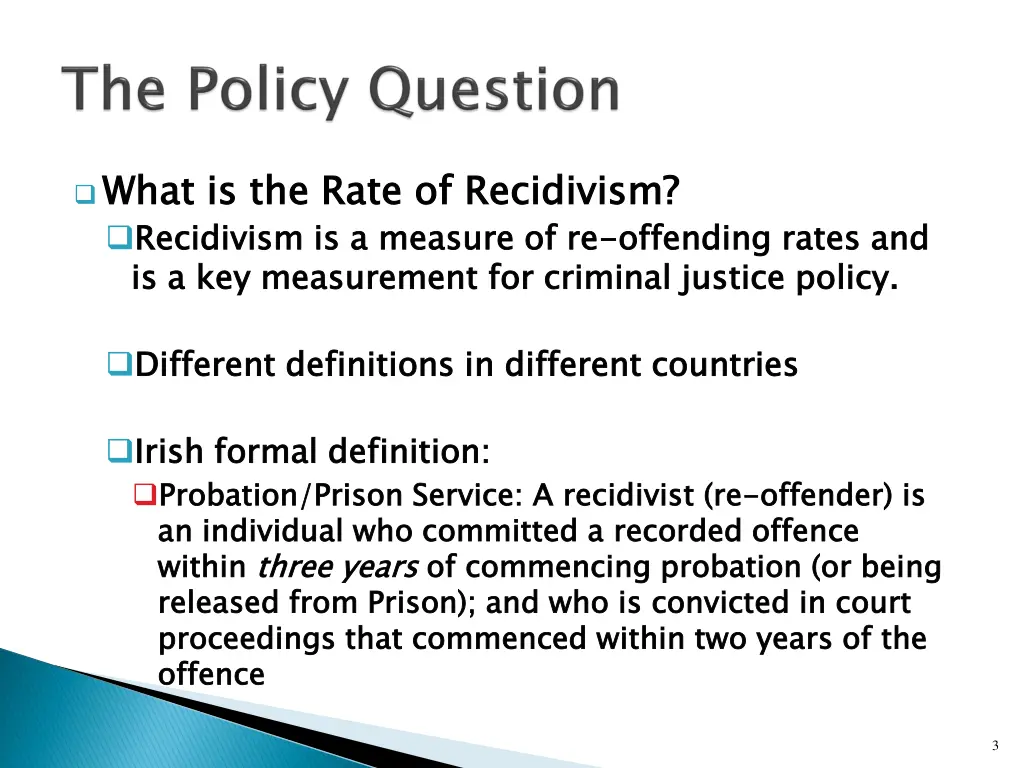 what is the rate of recidivism recidivism