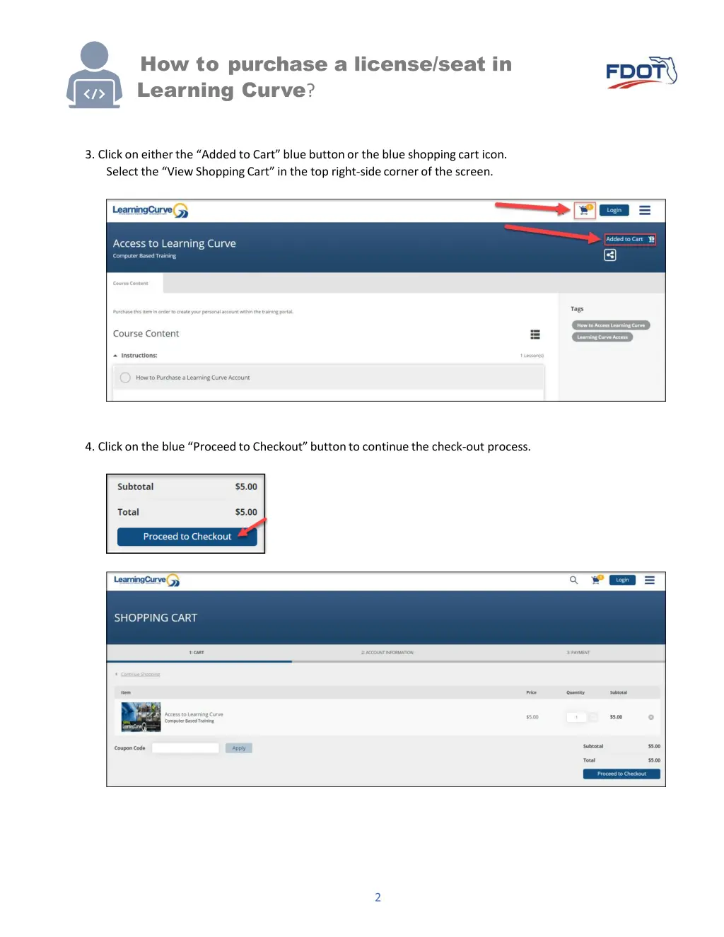 how to purchase a license seat in learning curve 1