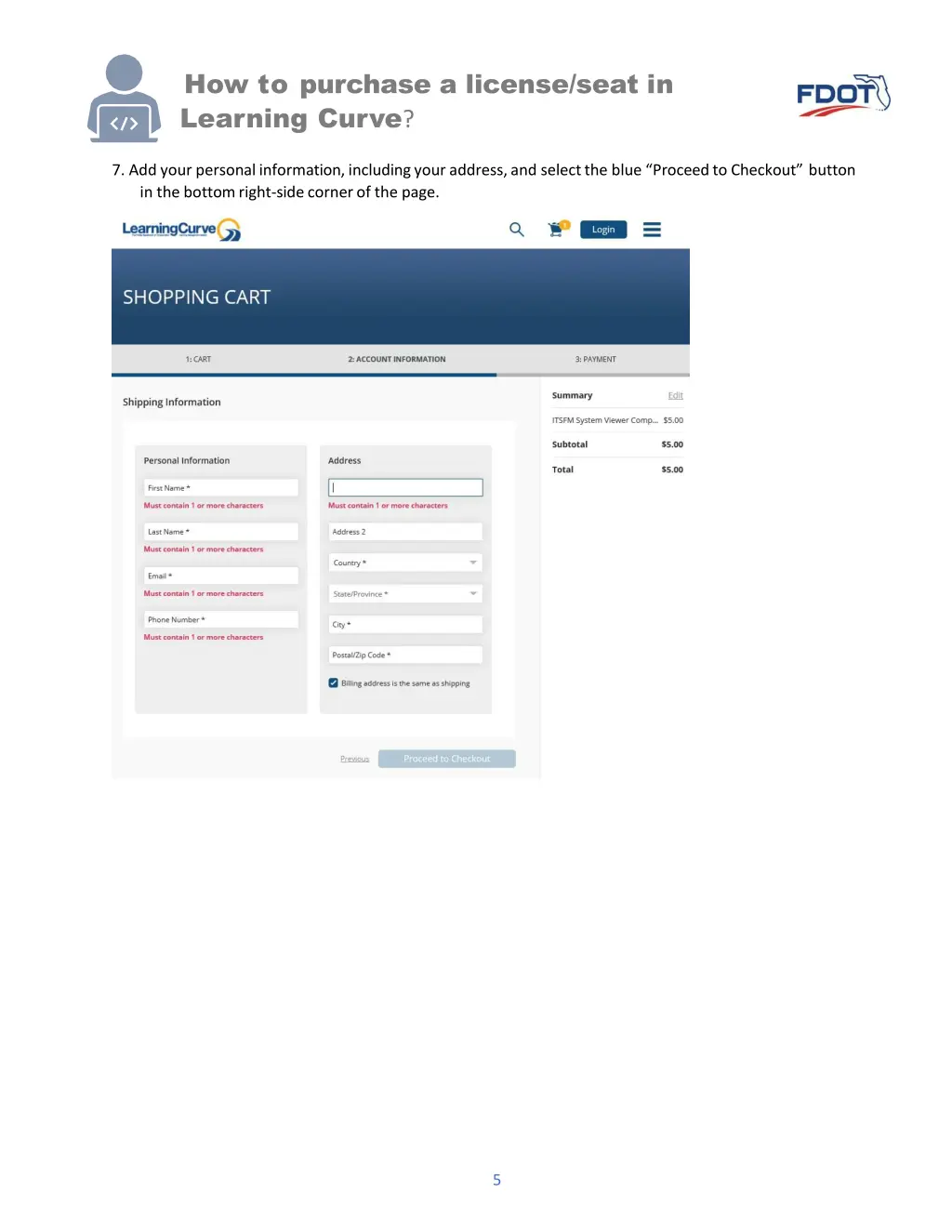 how to purchase a license seat in learning curve 4