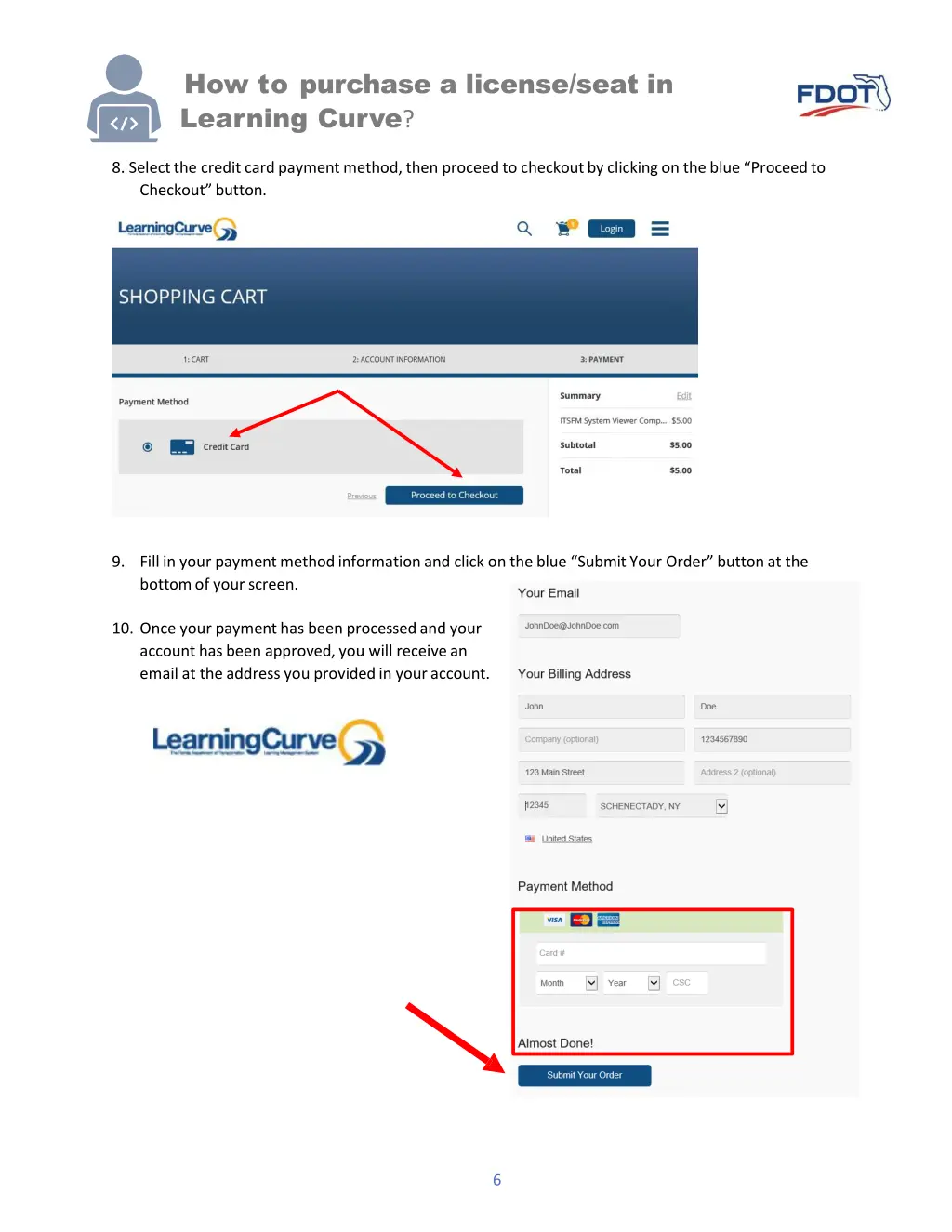 how to purchase a license seat in learning curve 5