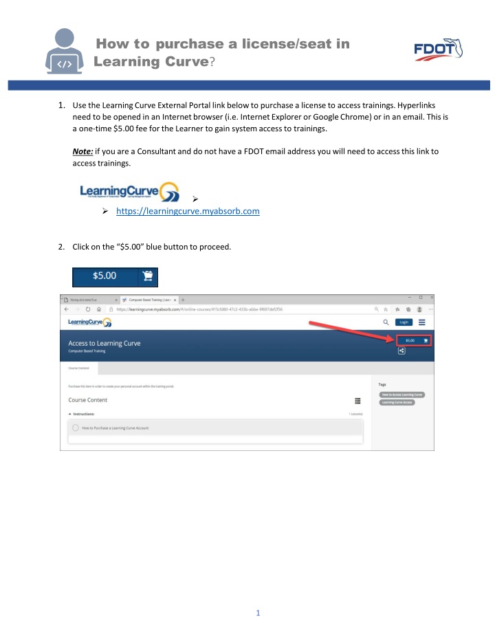 how to purchase a license seat in learning curve