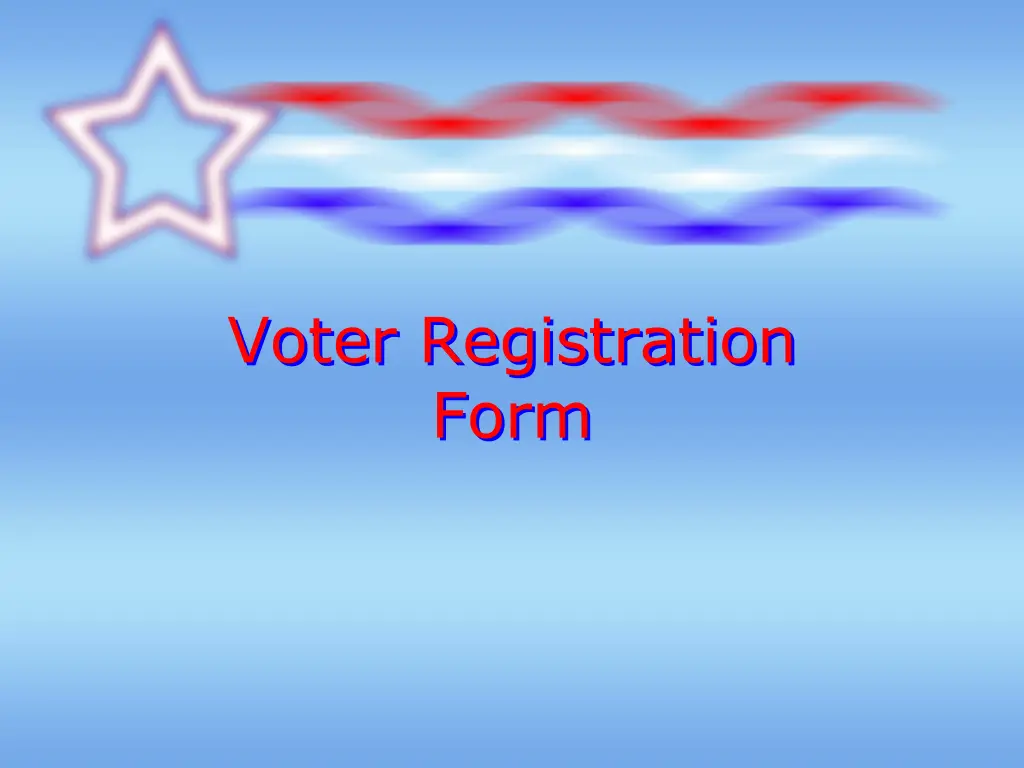 voter registration form