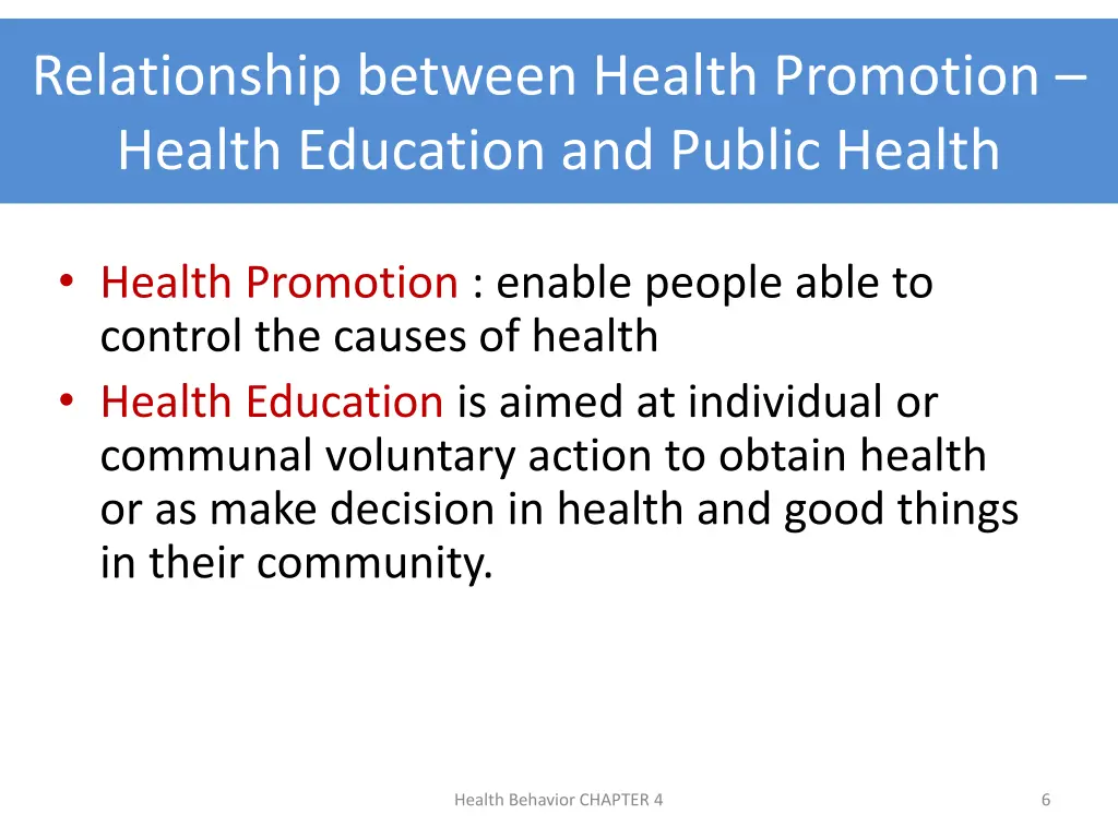 relationship between health promotion health 1