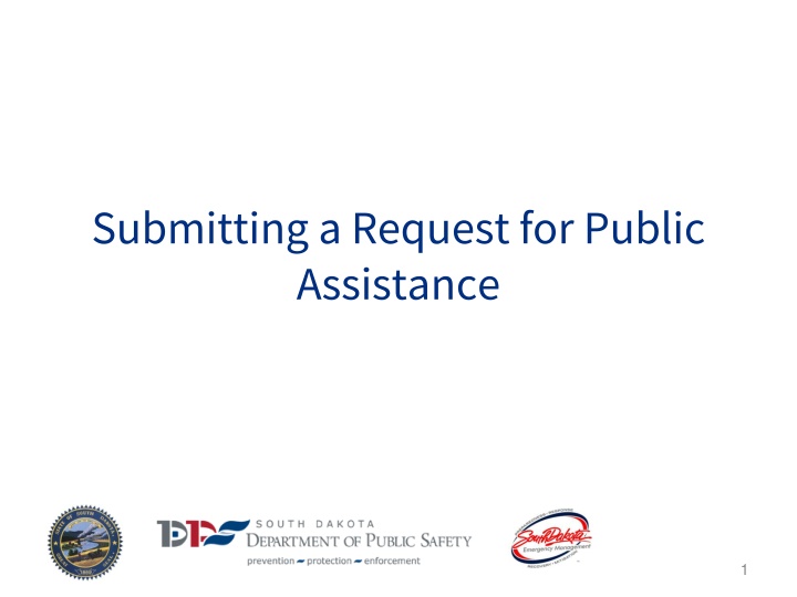 submitting a request for public assistance