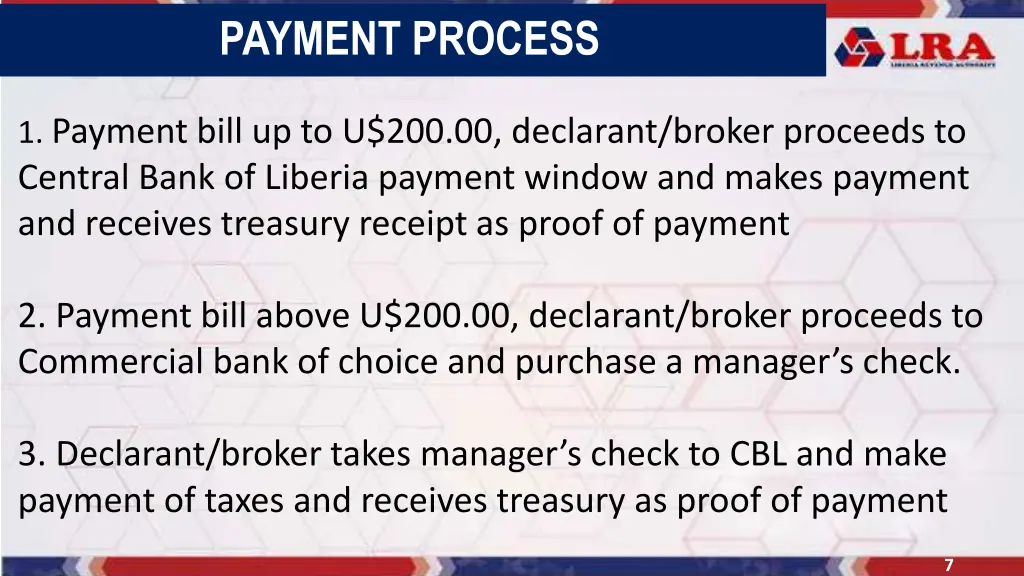 payment process