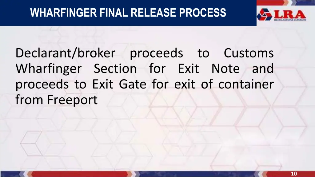 wharfinger final release process