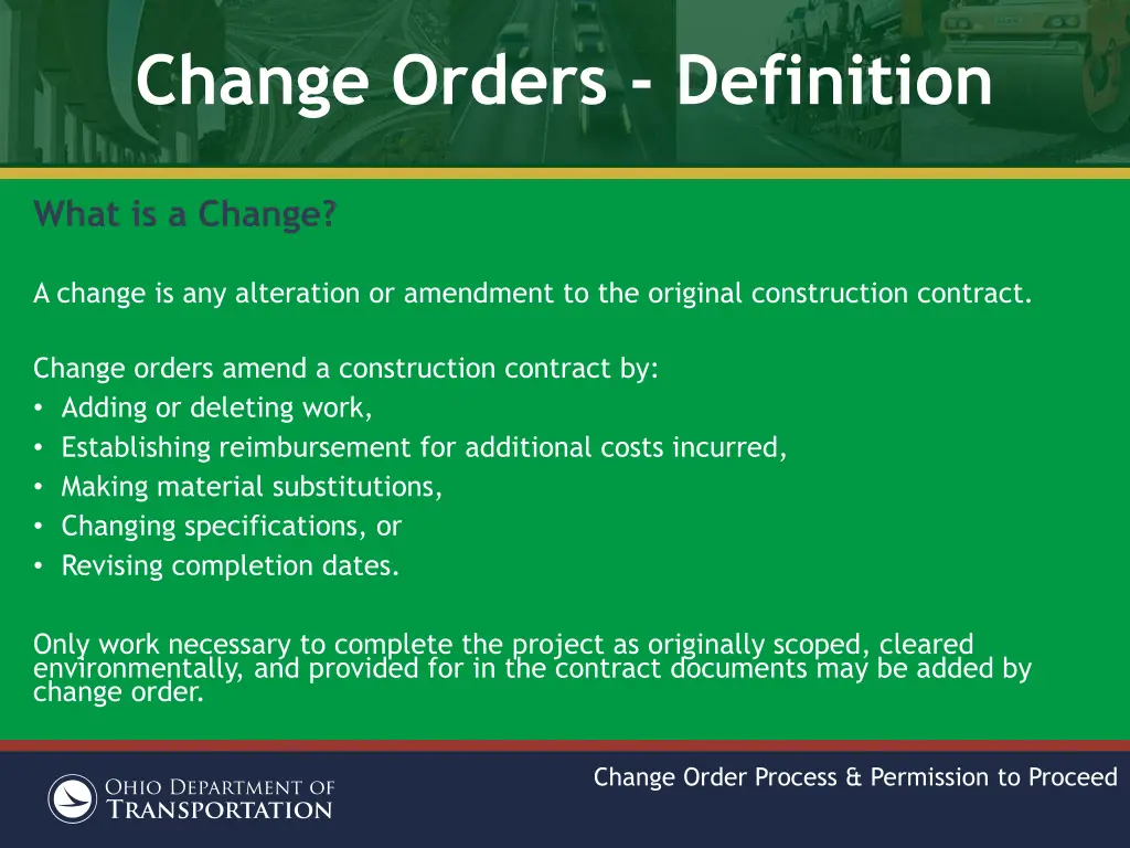 change orders definition