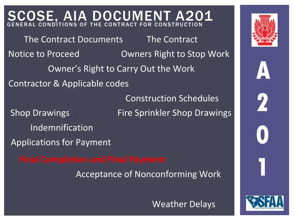 general conditions of the contract 41