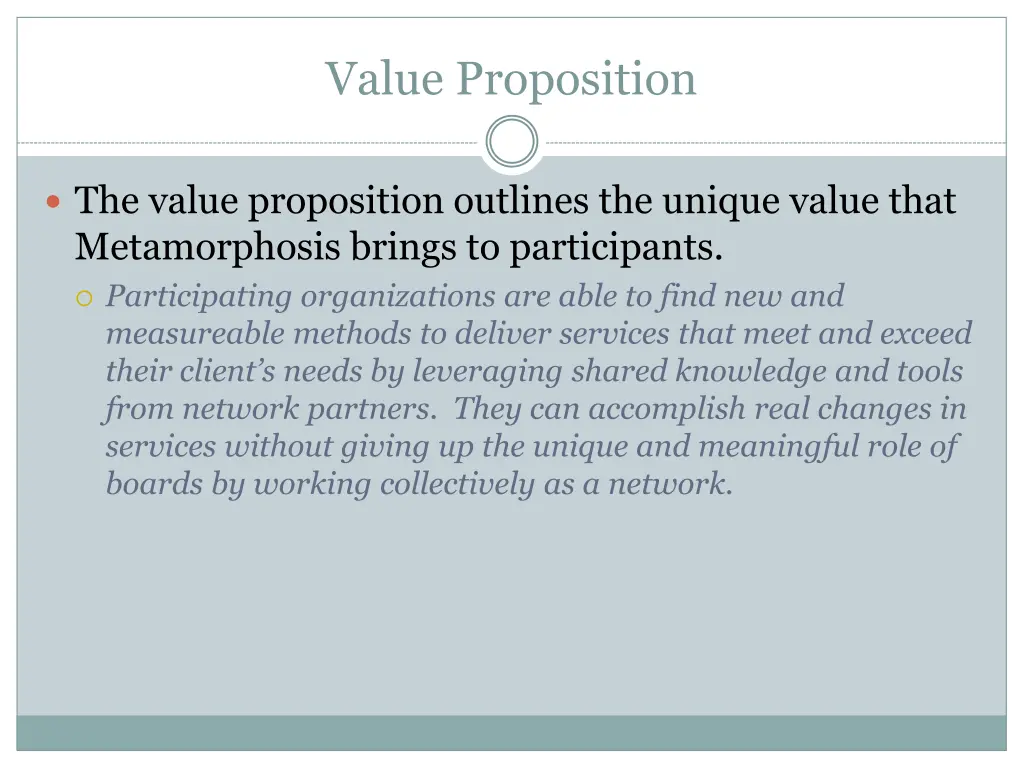 value proposition