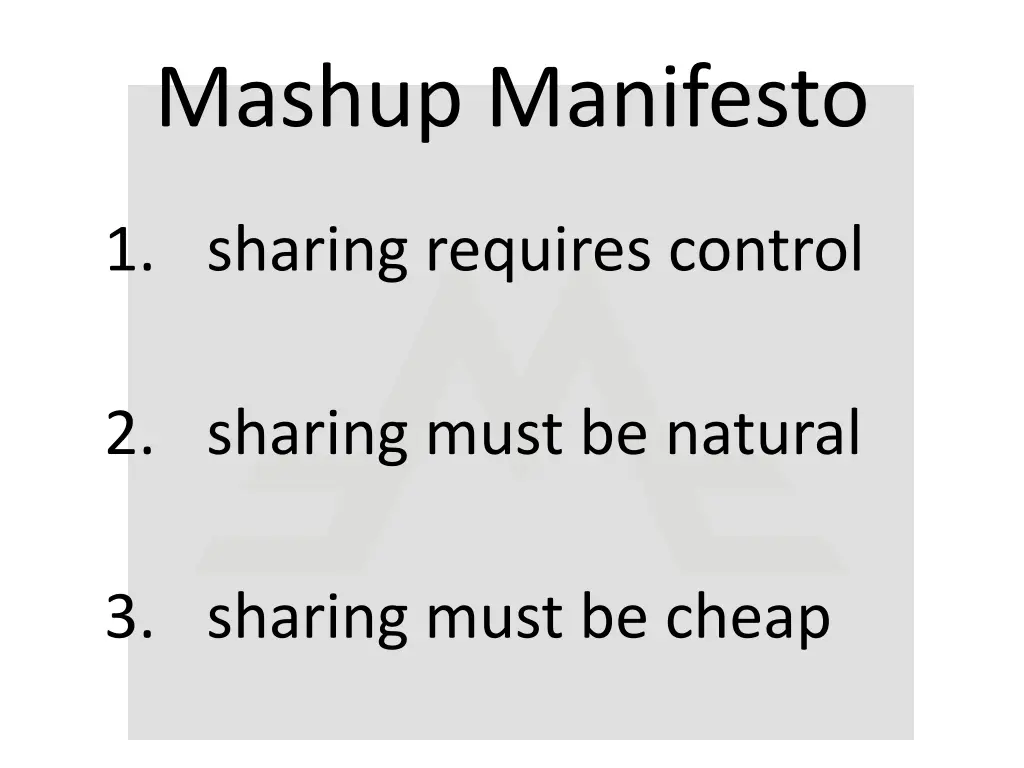 mashup manifesto