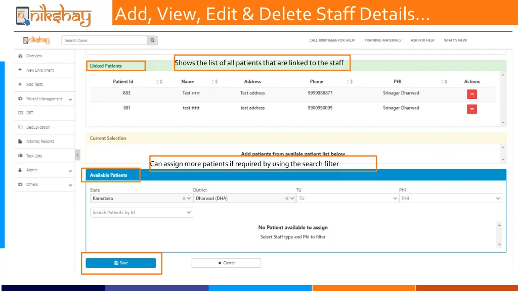 add view edit delete staff details 1