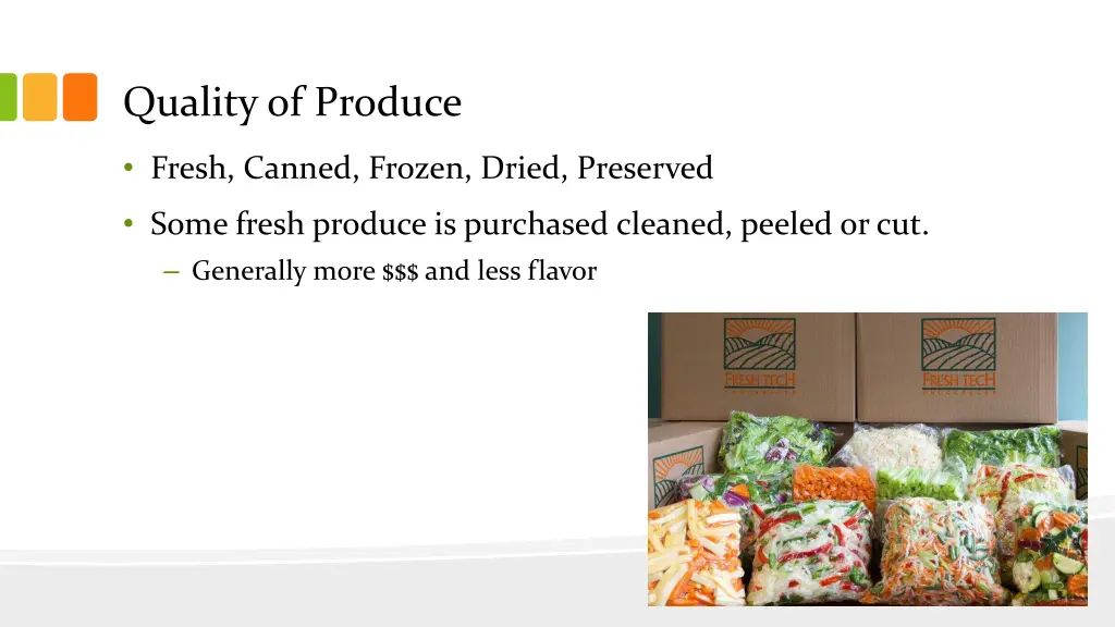 quality of produce