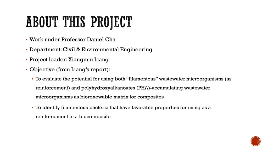 about this project