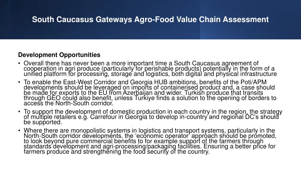 south caucasus gateways agro food value chain 7