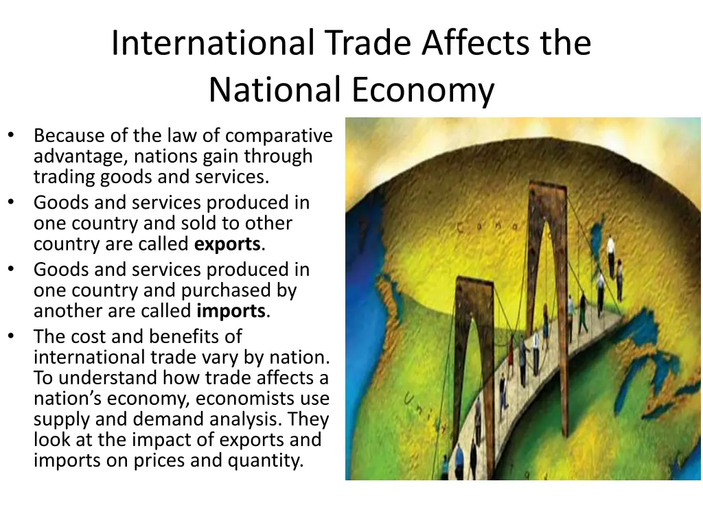 international trade affects the national economy