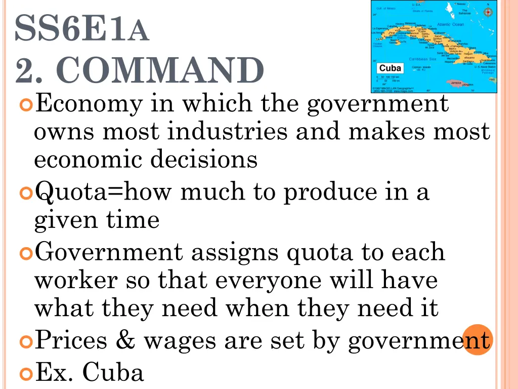 ss6e1 a 2 command economy in which the government