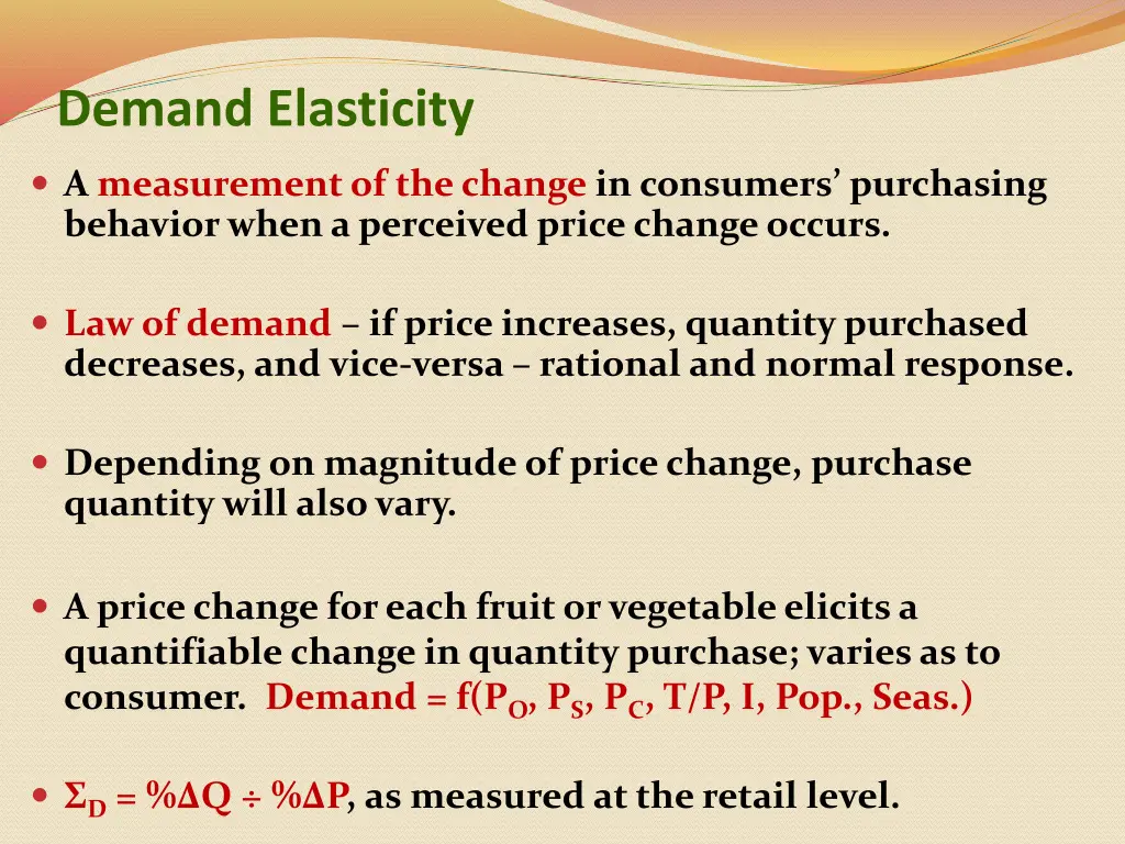 demand elasticity