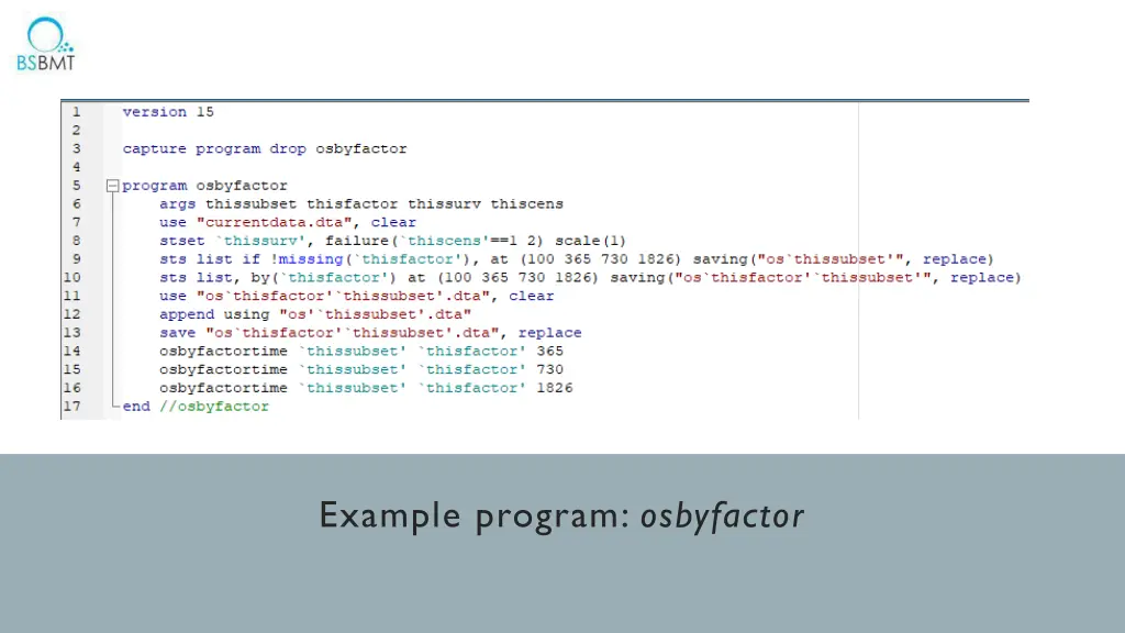 example program osbyfactor