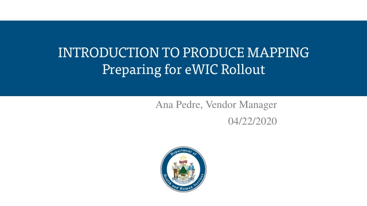 introduction to produce mapping preparing