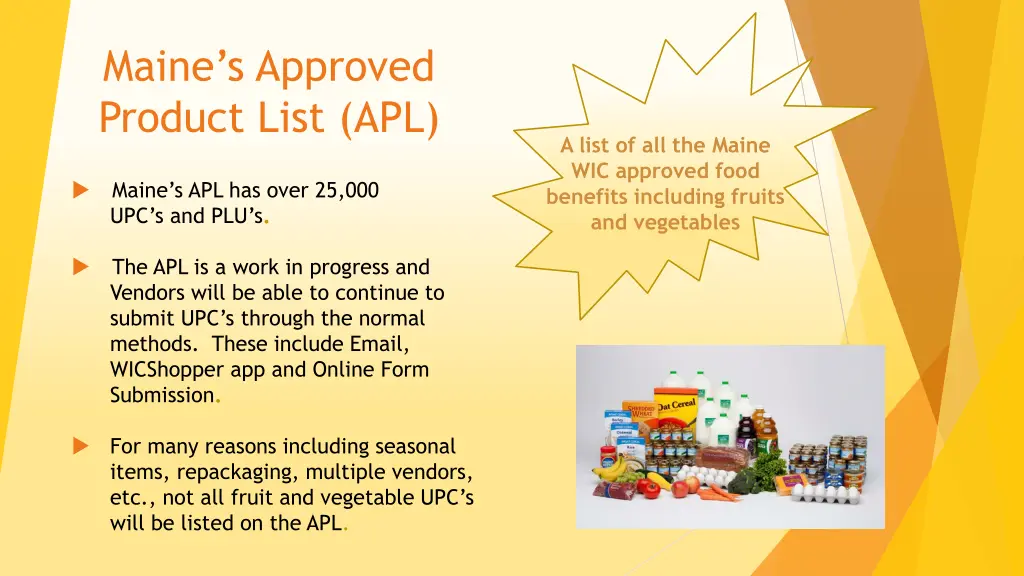 maine s approved product list apl