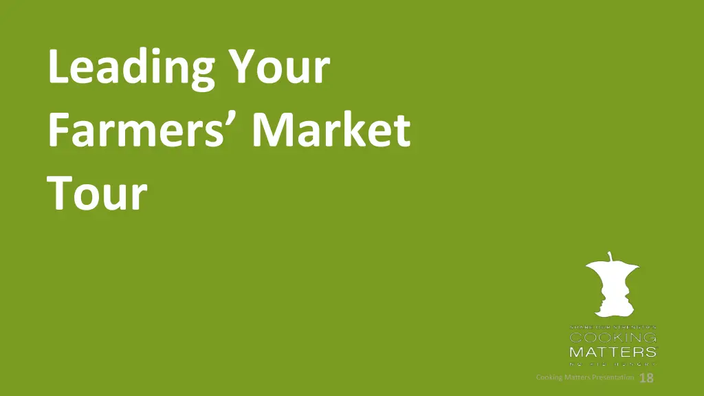 leading your farmers market tour