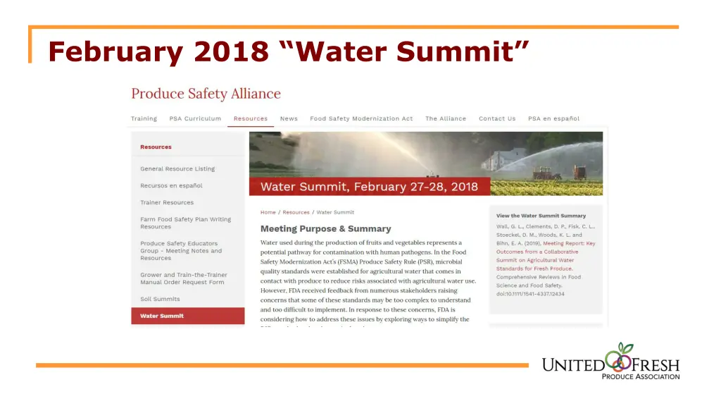 february 2018 water summit