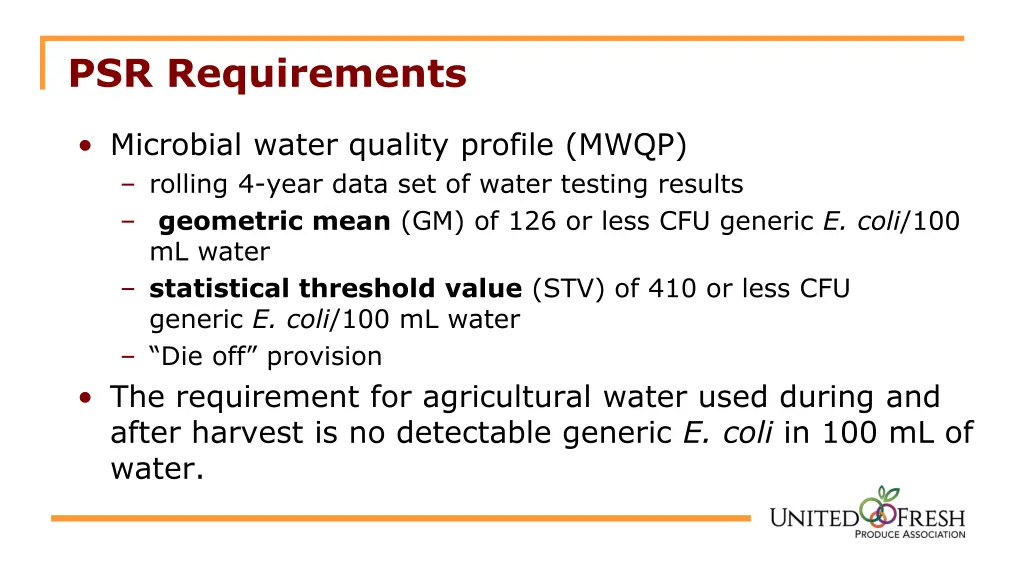 psr requirements