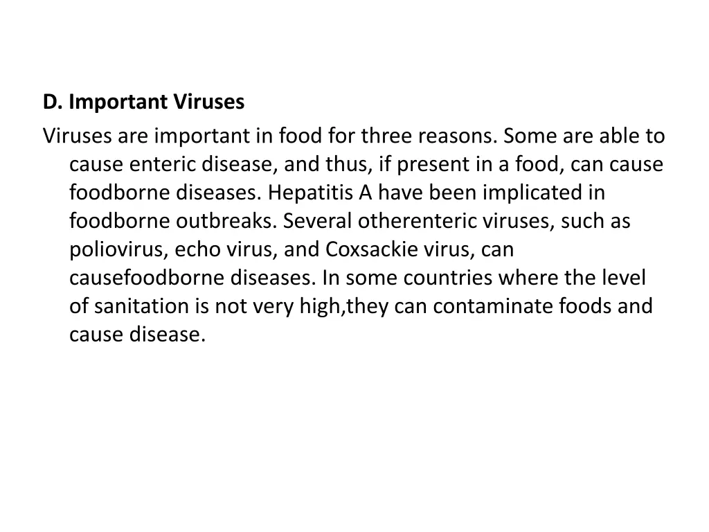 d important viruses viruses are important in food