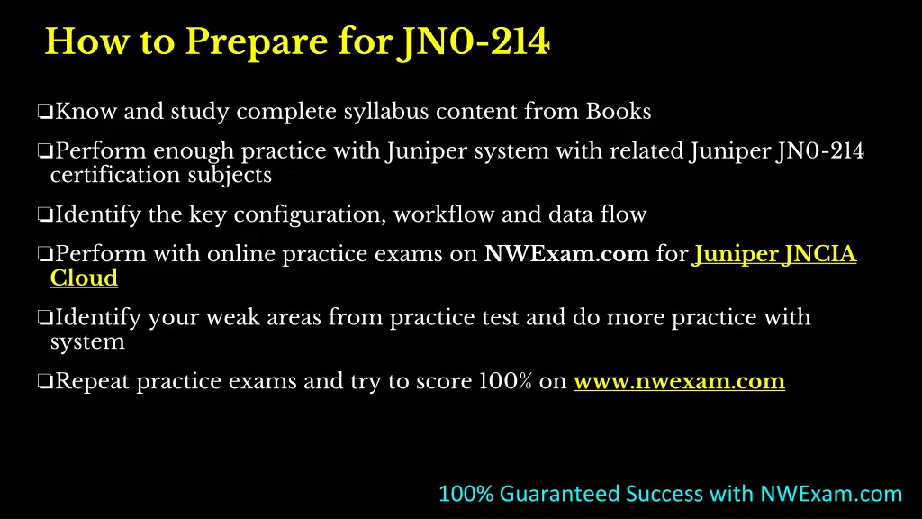 how to prepare for jn0 214