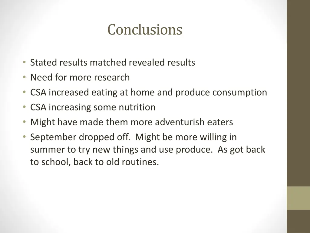 conclusions