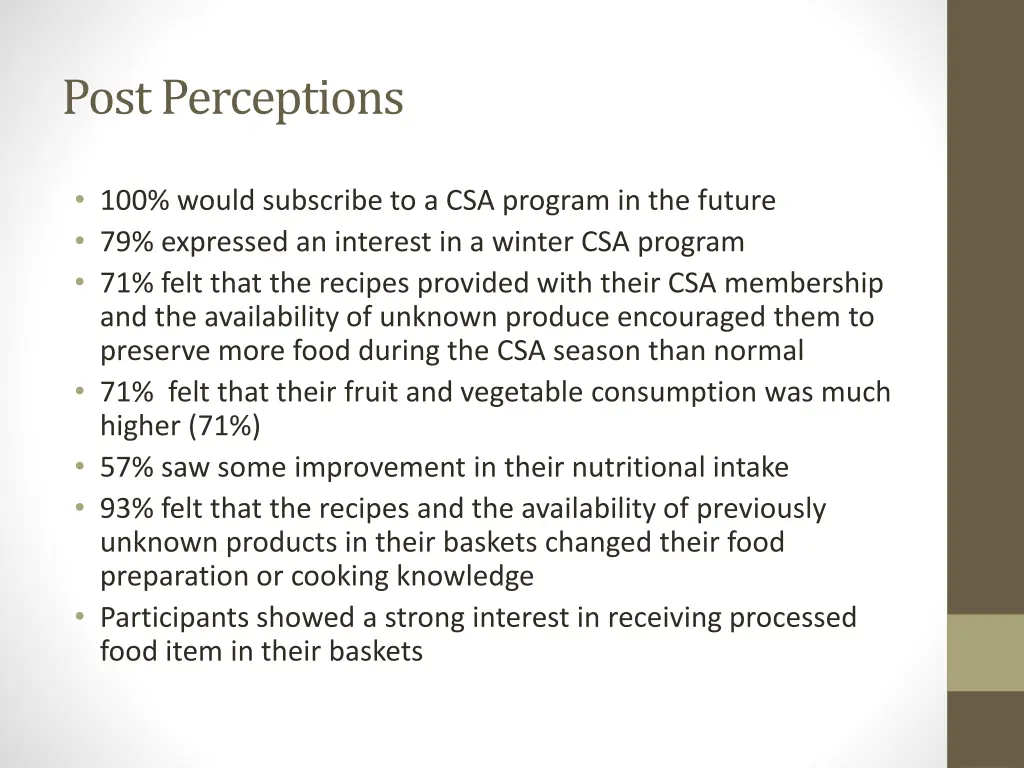 post perceptions